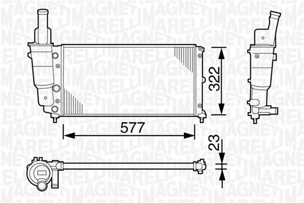 MAGNETI MARELLI Radiators, Motora dzesēšanas sistēma 350213114003